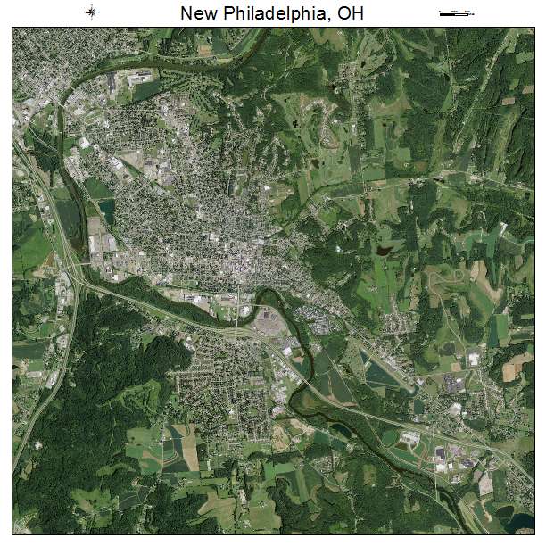 New Philadelphia, OH air photo map