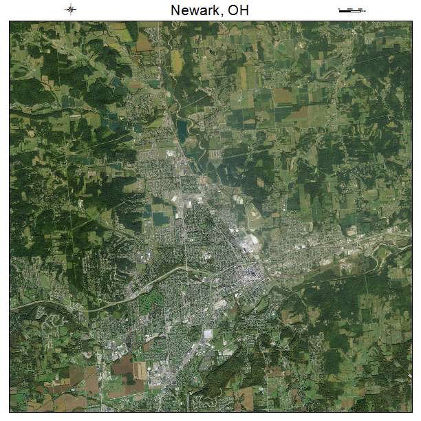 Newark, OH air photo map