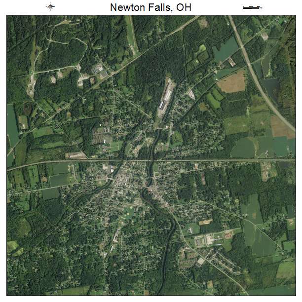 Newton Falls, OH air photo map