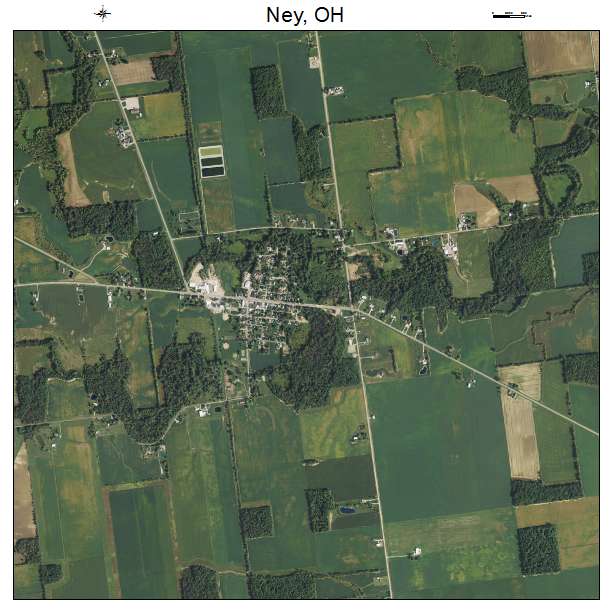 Ney, OH air photo map