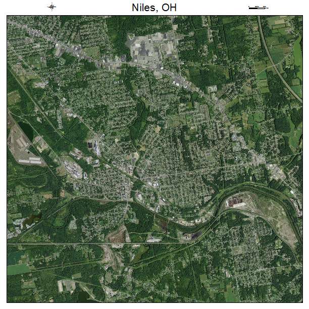 Niles, OH air photo map