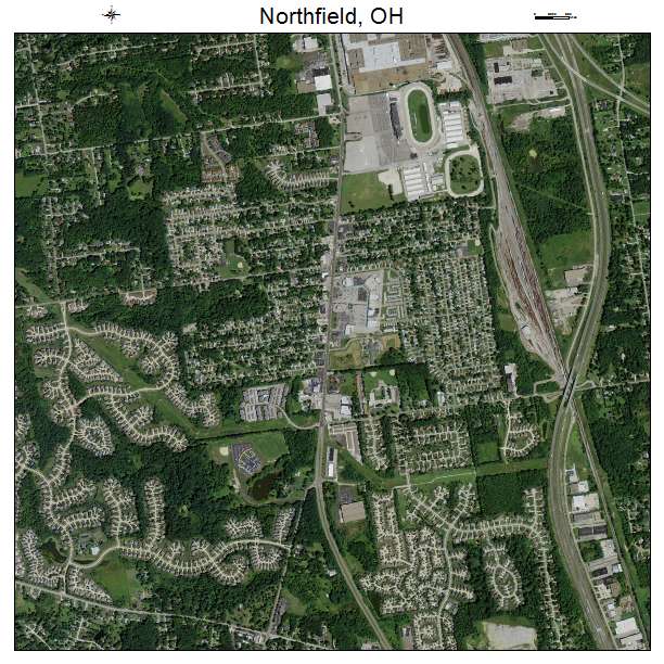 Northfield, OH air photo map