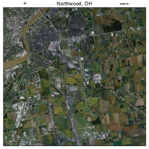Northwood, OH air photo map