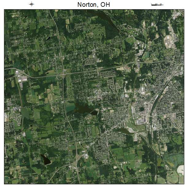 Norton, OH air photo map