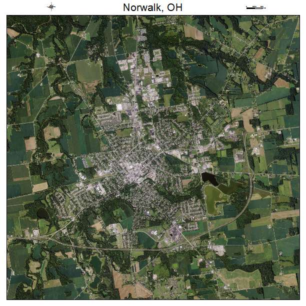 Norwalk, OH air photo map