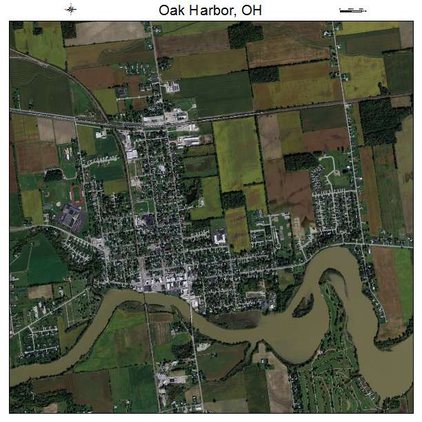 Oak Harbor, OH air photo map