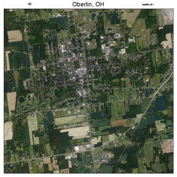 Oberlin, OH air photo map