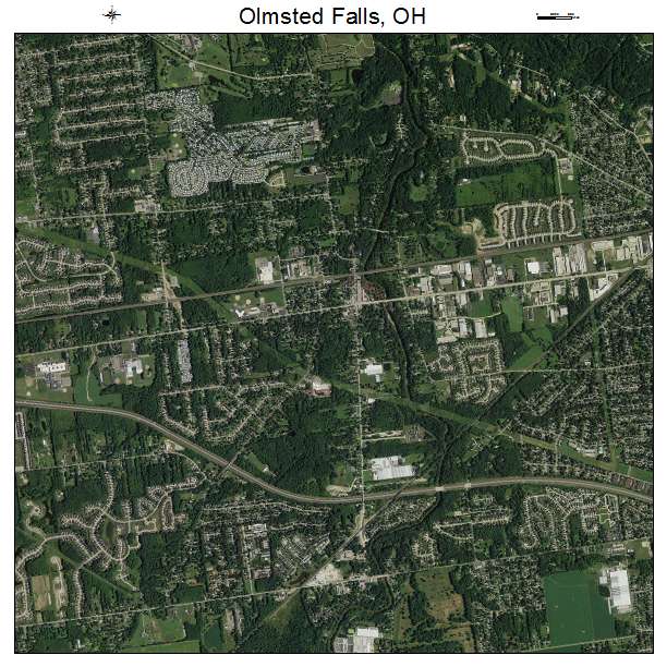 Olmsted Falls, OH air photo map