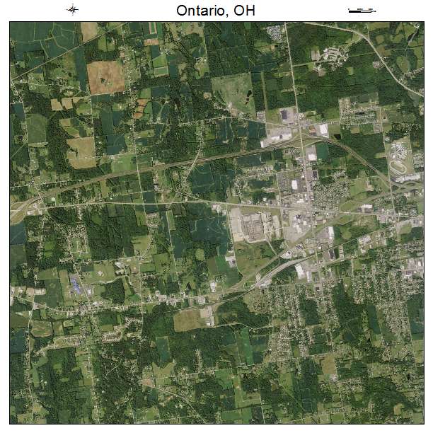 Ontario, OH air photo map
