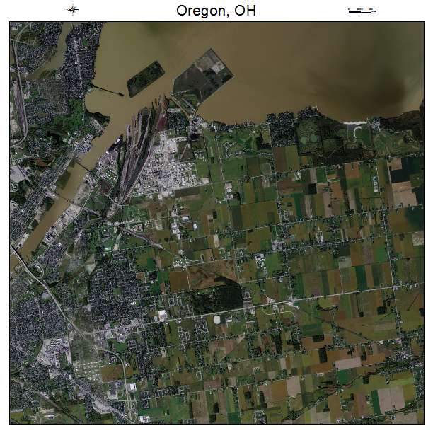 Oregon, OH air photo map