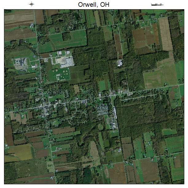 Orwell, OH air photo map