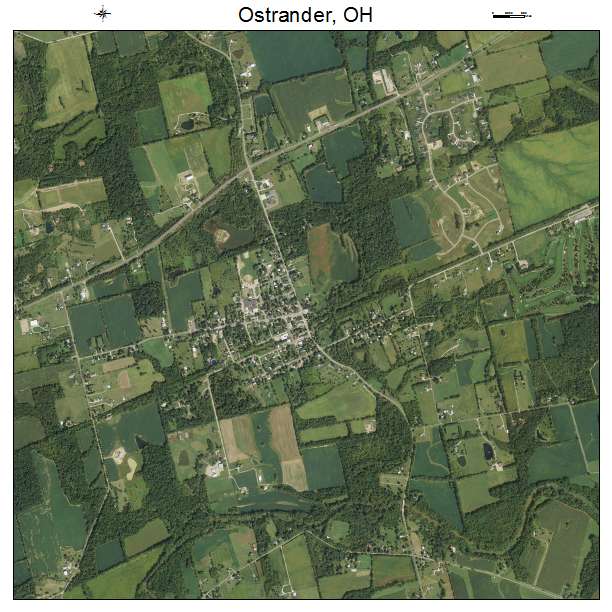 Ostrander, OH air photo map