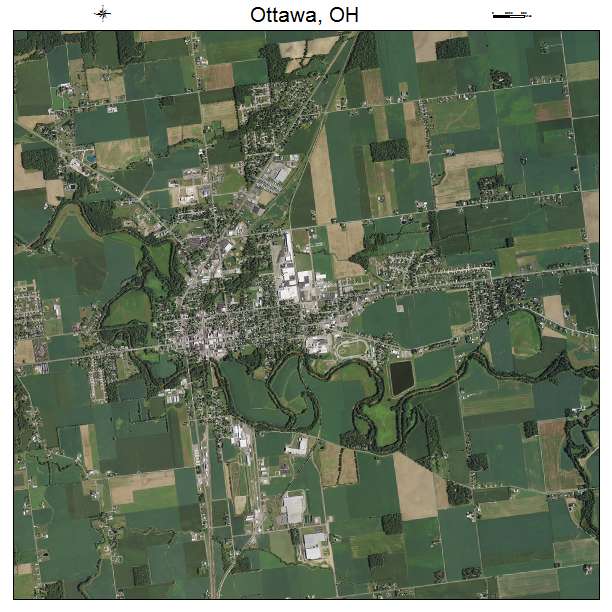 Ottawa, OH air photo map