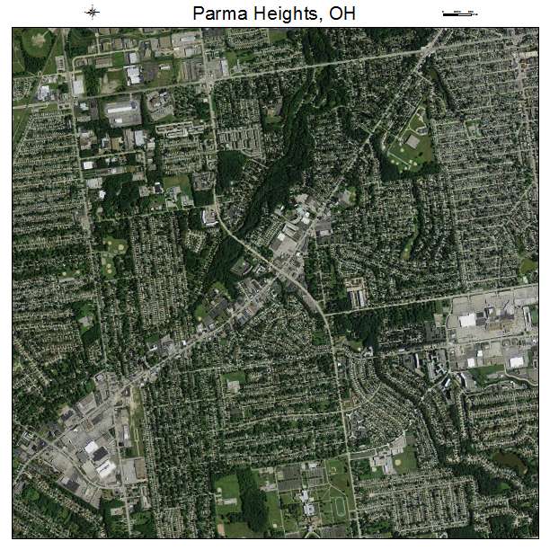 Parma Heights, OH air photo map