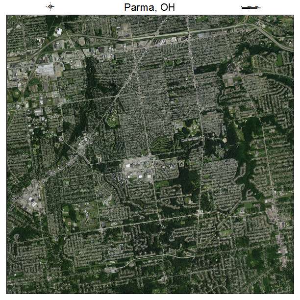 Parma, OH air photo map