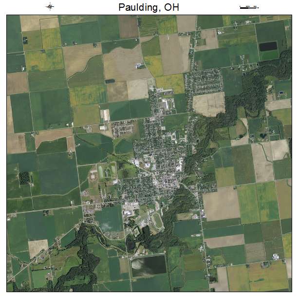Paulding, OH air photo map