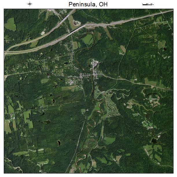 Peninsula, OH air photo map