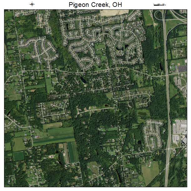 Pigeon Creek, OH air photo map
