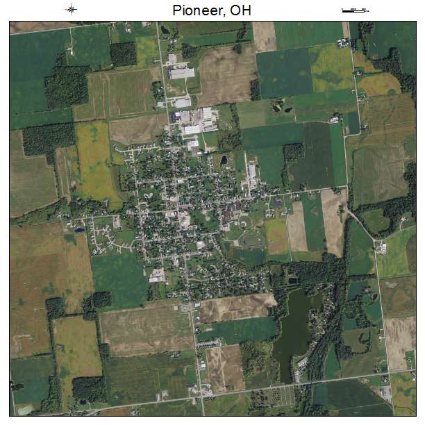 Pioneer, OH air photo map