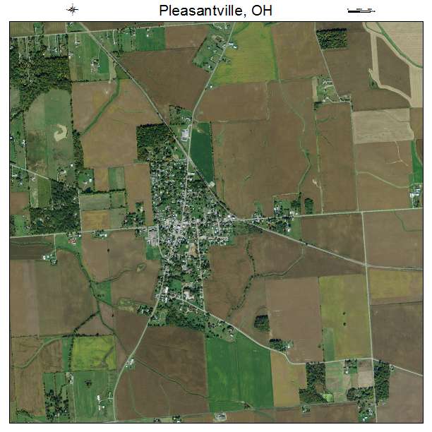 Pleasantville, OH air photo map