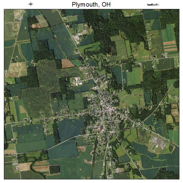 Plymouth, OH air photo map