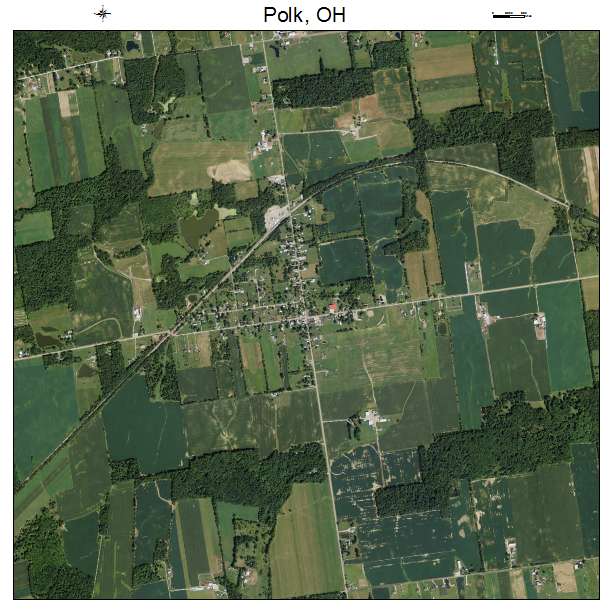 Polk, OH air photo map