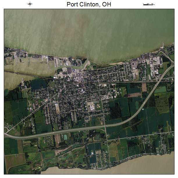 Port Clinton, OH air photo map