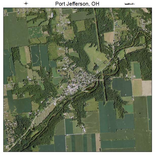 Port Jefferson, OH air photo map