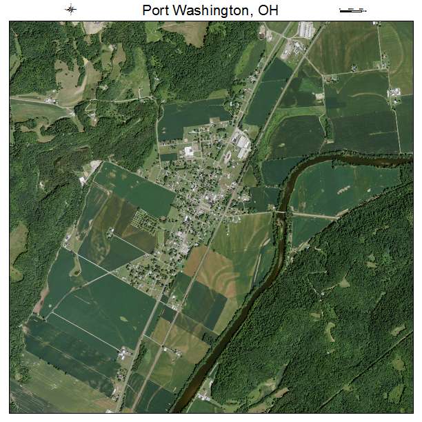 Port Washington, OH air photo map