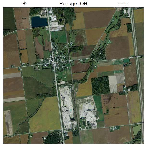Portage, OH air photo map