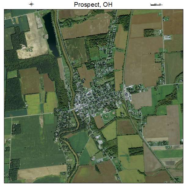 Prospect, OH air photo map