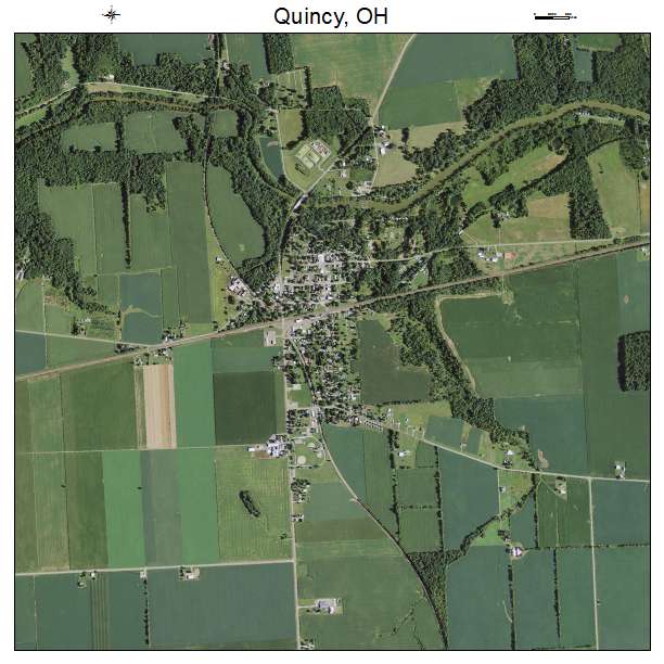 Quincy, OH air photo map