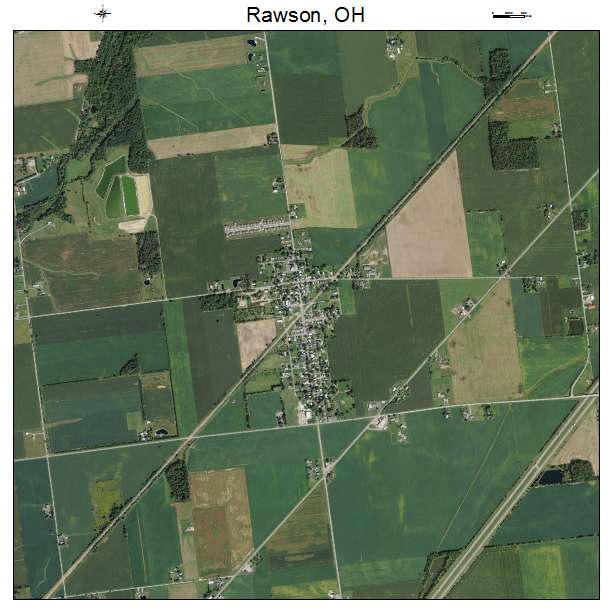 Rawson, OH air photo map