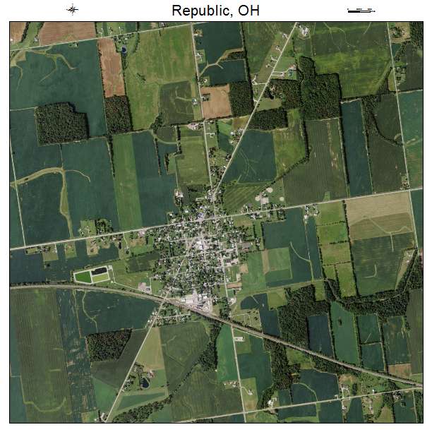 Republic, OH air photo map