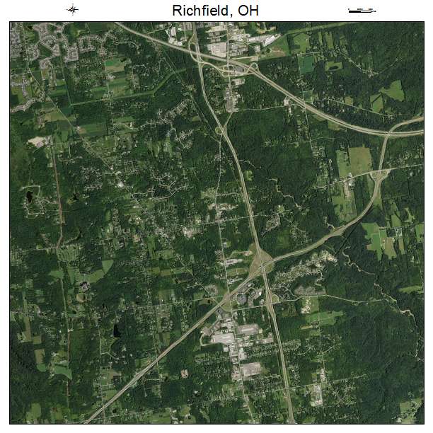 Richfield, OH air photo map