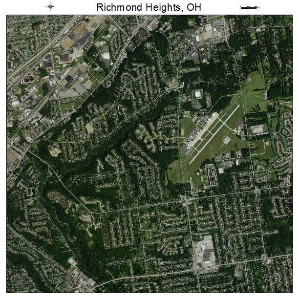 Richmond Heights, OH air photo map