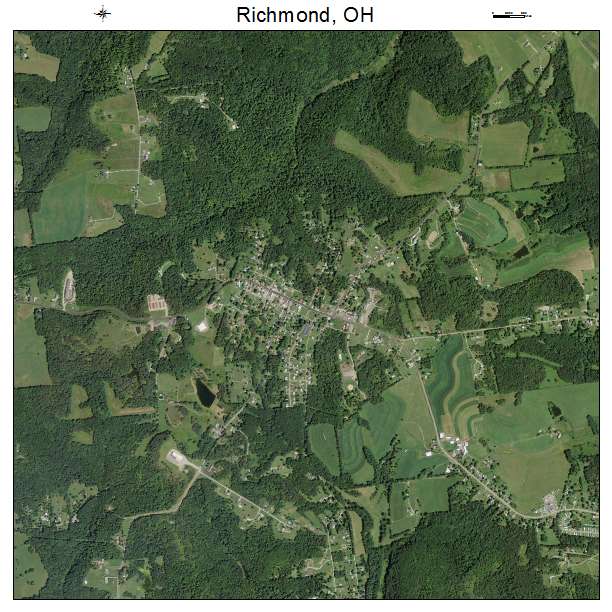 Richmond, OH air photo map