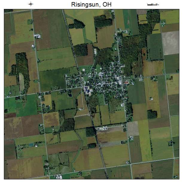 Risingsun, OH air photo map