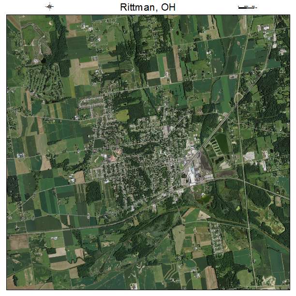 Rittman, OH air photo map