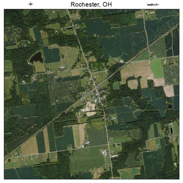 Rochester, OH air photo map