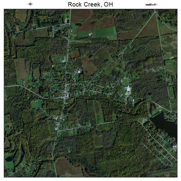 Rock Creek, OH air photo map