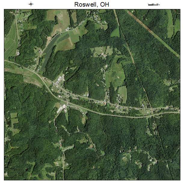 Roswell, OH air photo map
