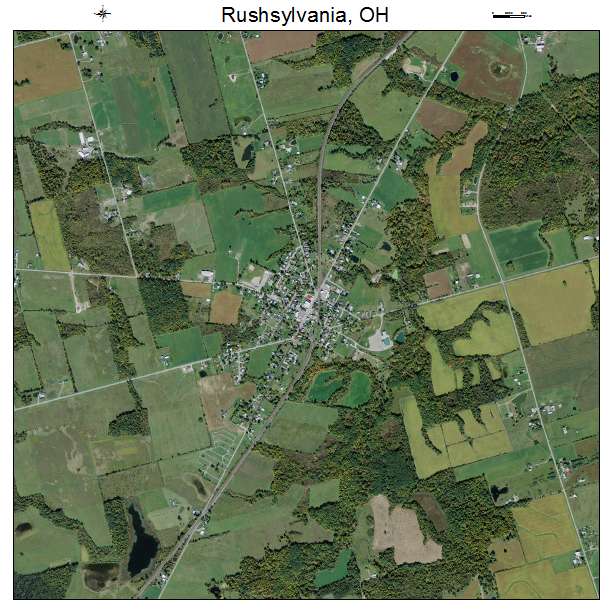 Rushsylvania, OH air photo map