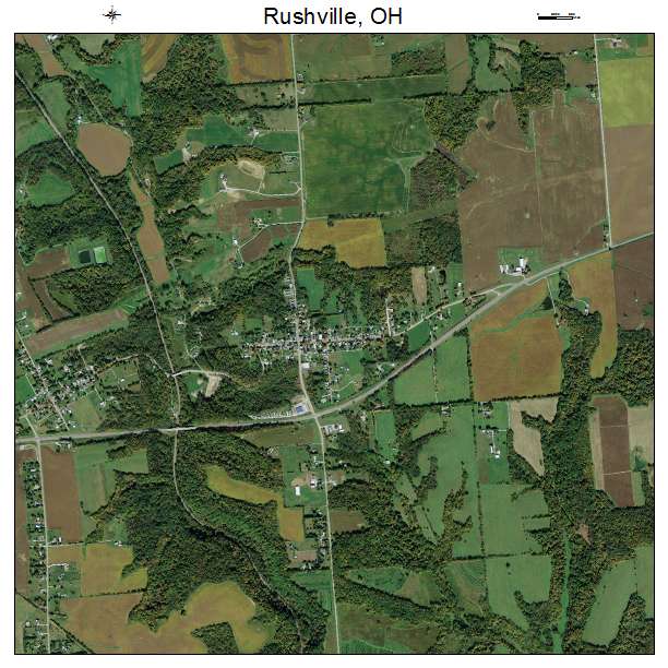 Rushville, OH air photo map