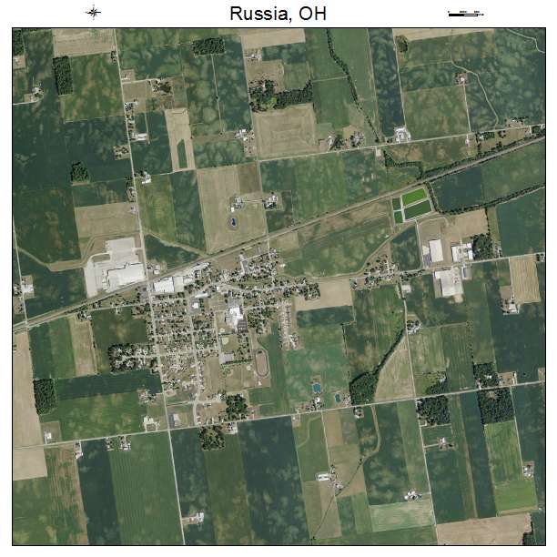 Russia, OH air photo map