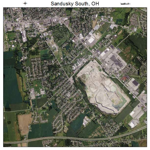 Sandusky South, OH air photo map