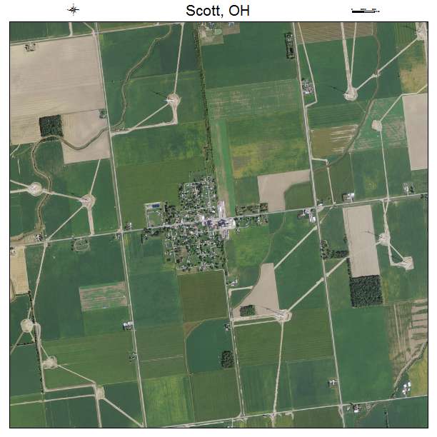 Scott, OH air photo map