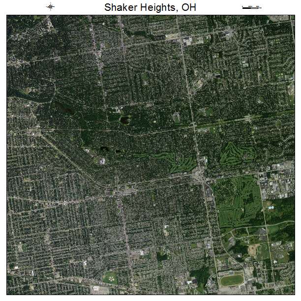 Aerial Photography Map of Shaker Heights, OH Ohio

