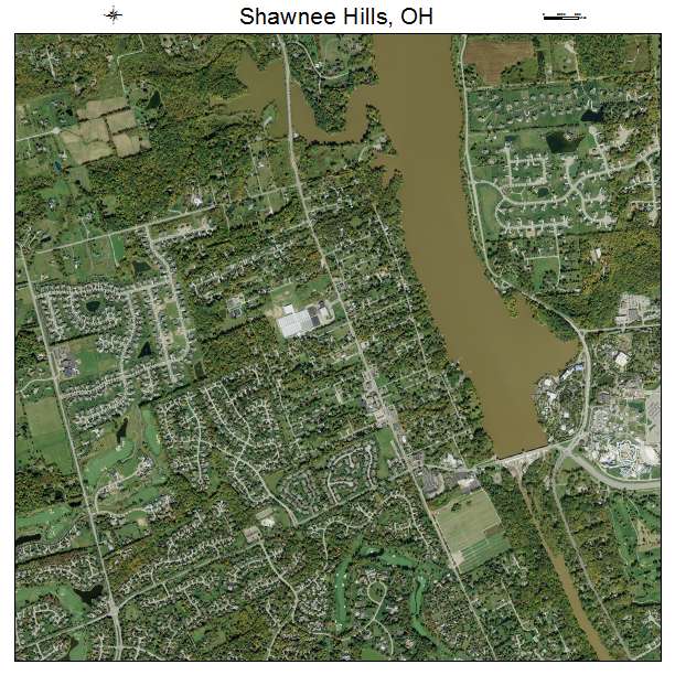 Shawnee Hills, OH air photo map