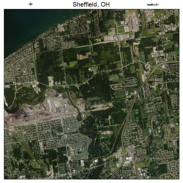 Sheffield, OH air photo map